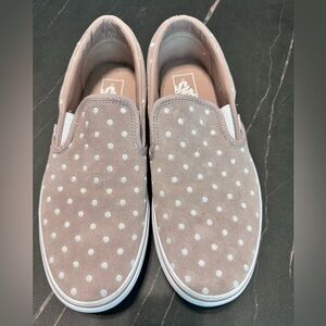 Women Vans slip on polka dots 9.5!